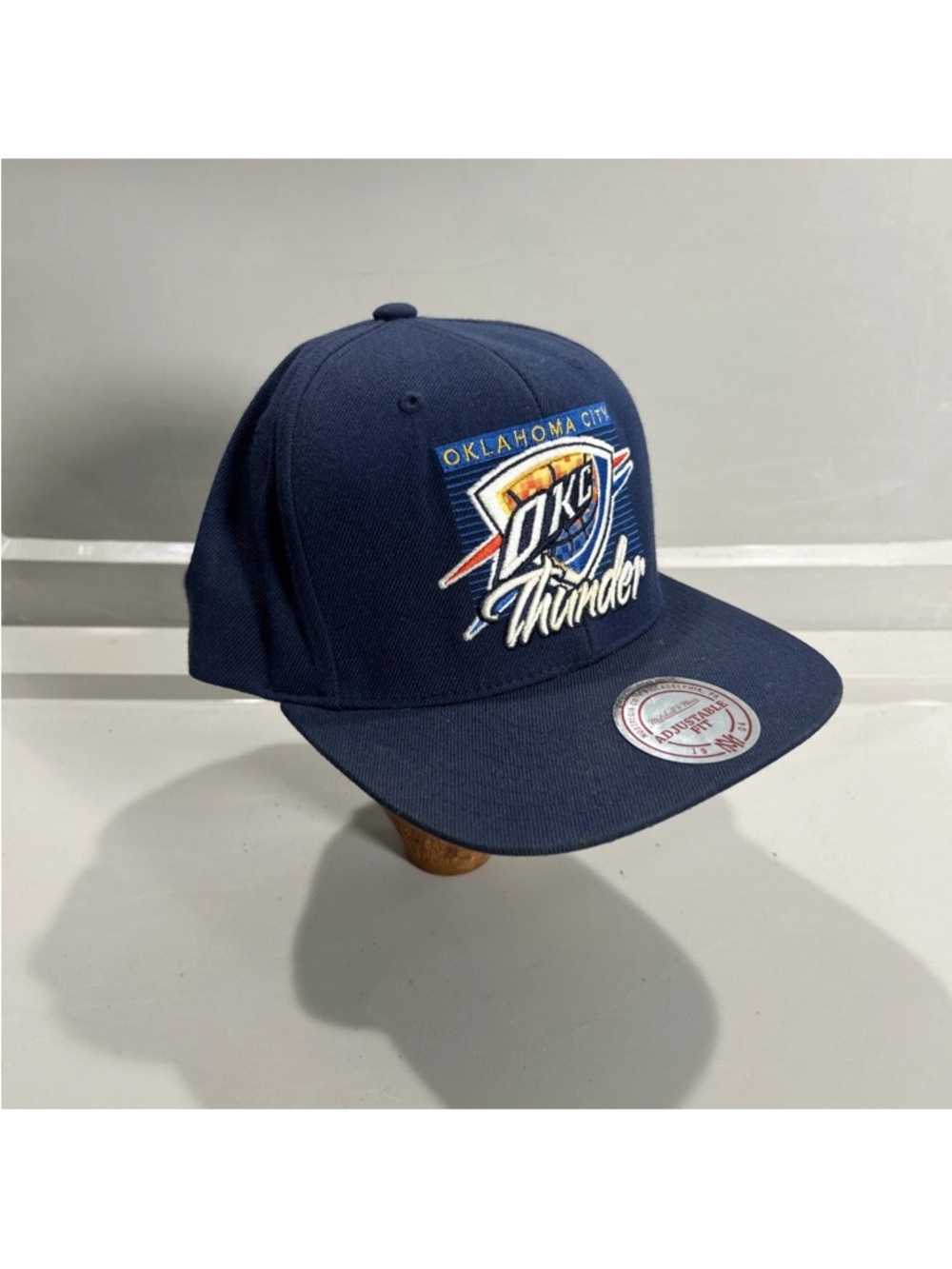 Oklahoma City Thunder OKC Mitchell & Ness NBA Snapback Hat Cap Navy Blue OSFM - Picture 3 of 7